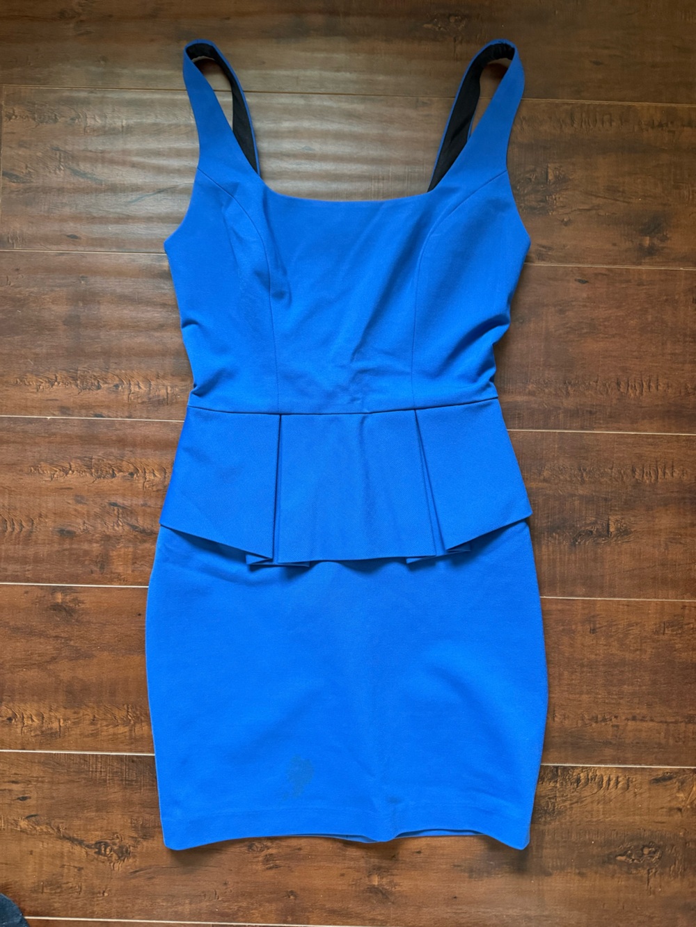 Robert Rodriguez Cobalt Blue Peplum Midi Dress
